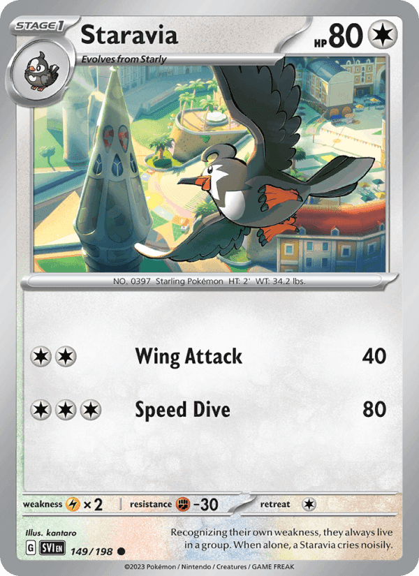 Staravia, card 149 from Scarlet & Violet