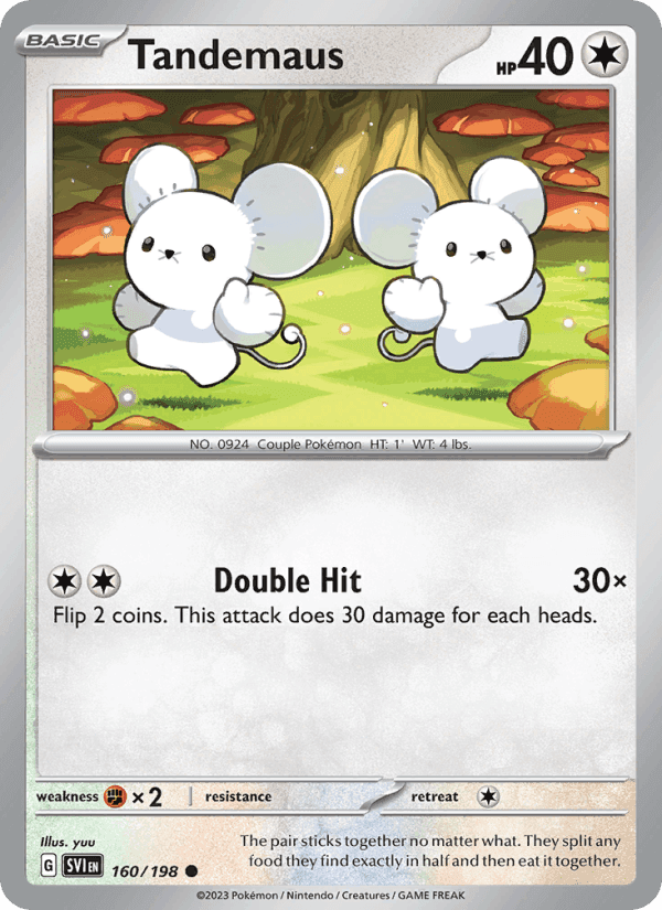 Tandemaus, card 160 from Scarlet & Violet