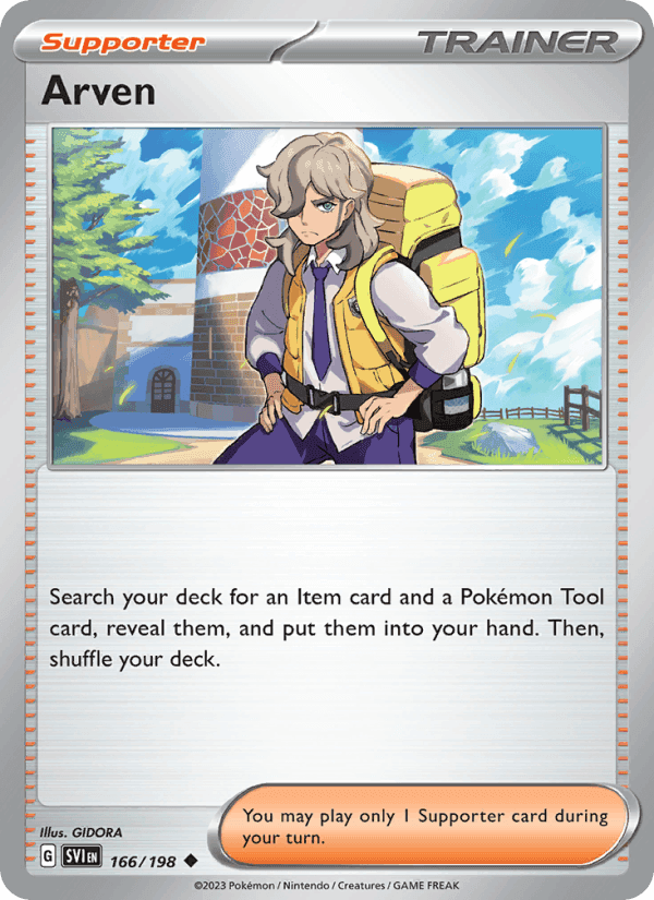 Arven, card 166 from Scarlet & Violet