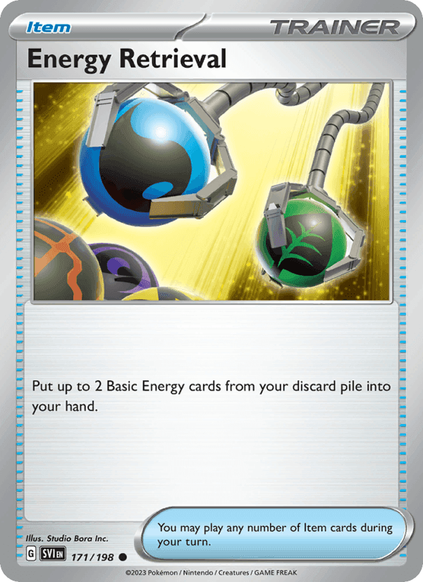 Energy Retrieval, card 171 from Scarlet & Violet