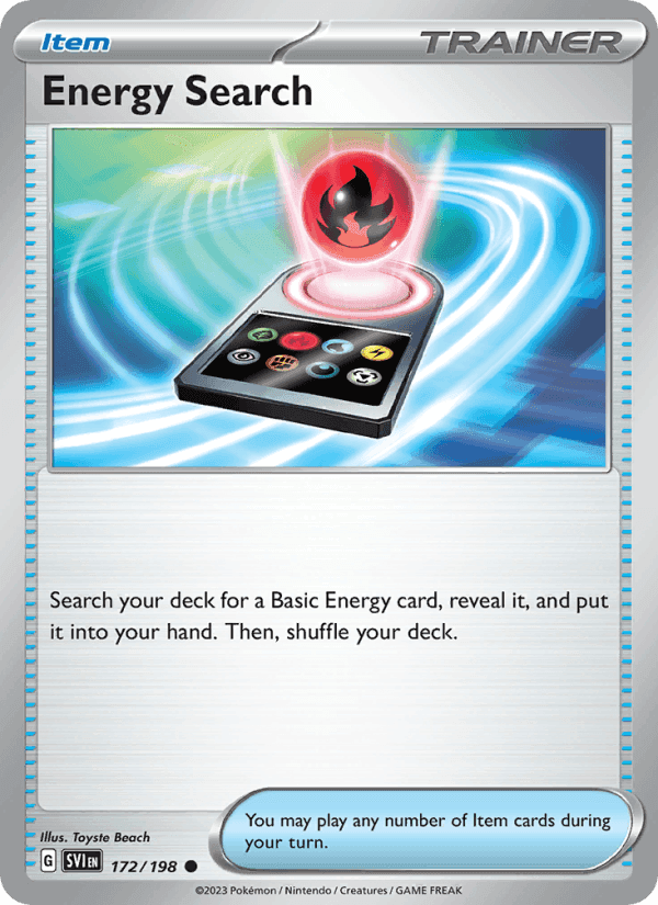 Energy Search, card 172 from Scarlet & Violet