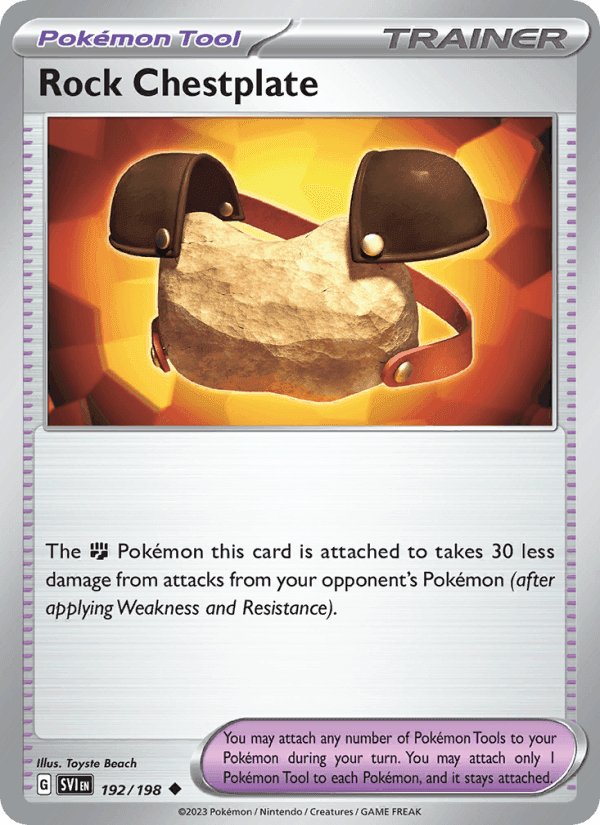 Rock Chestplate, card 192 from Scarlet & Violet