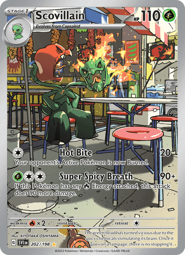 Scovillain, card 202 from Scarlet & Violet