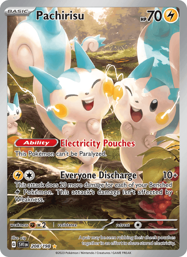 Pachirisu, carta 208 de Scarlet & Violet