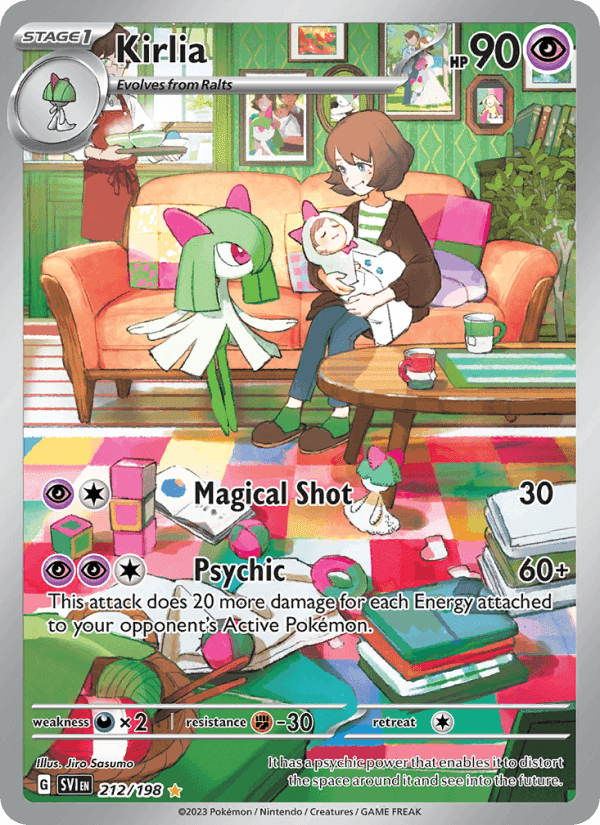 Kirlia, card 212 from Scarlet & Violet
