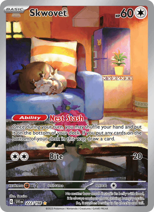 Skwovet, carta 222 di Scarlet & Violet