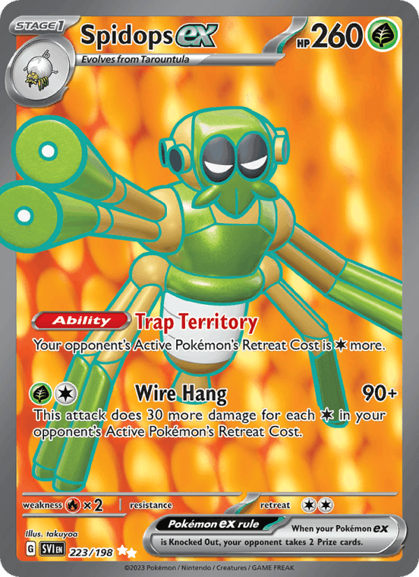 Spidops ex, card 223 from Scarlet & Violet