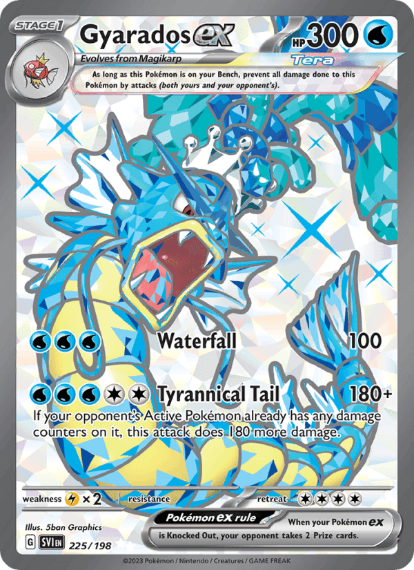 Gyarados ex, card 225 from Scarlet & Violet