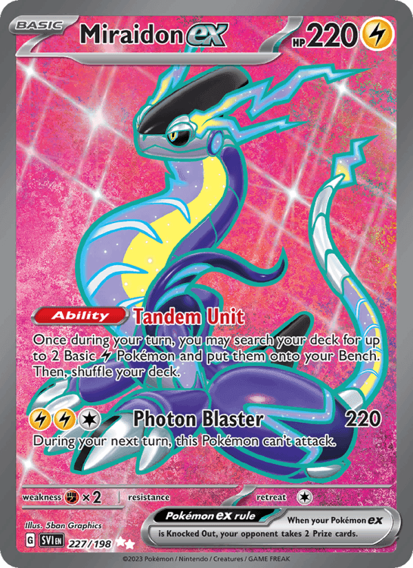 Miraidon ex, card 227 from Scarlet & Violet