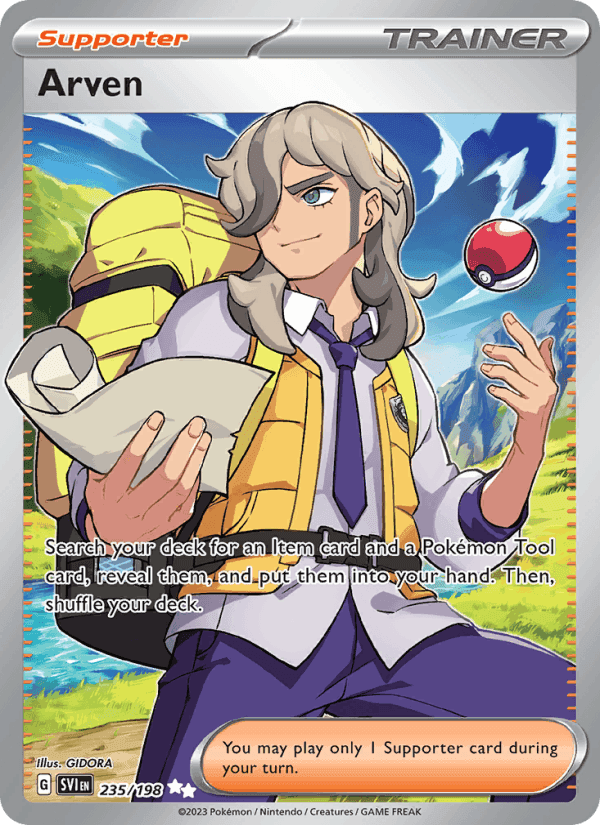 Arven, card 235 from Scarlet & Violet