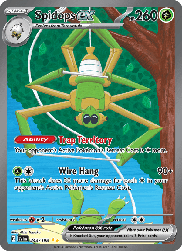 Spidops ex, card 243 from Scarlet & Violet