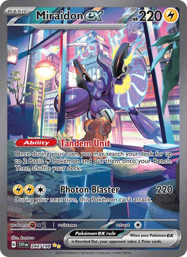 Scarlet & Violet の 244 番、Miraidon ex