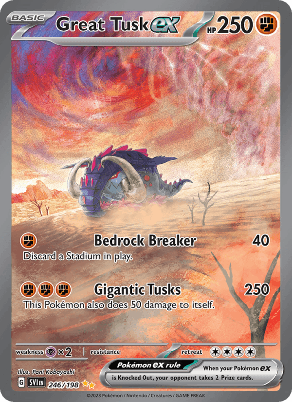 Great Tusk ex, carte 246 de Scarlet & Violet