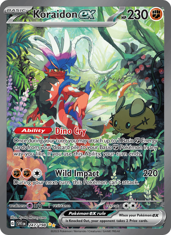 Koraidon ex, carta 247 di Scarlet & Violet