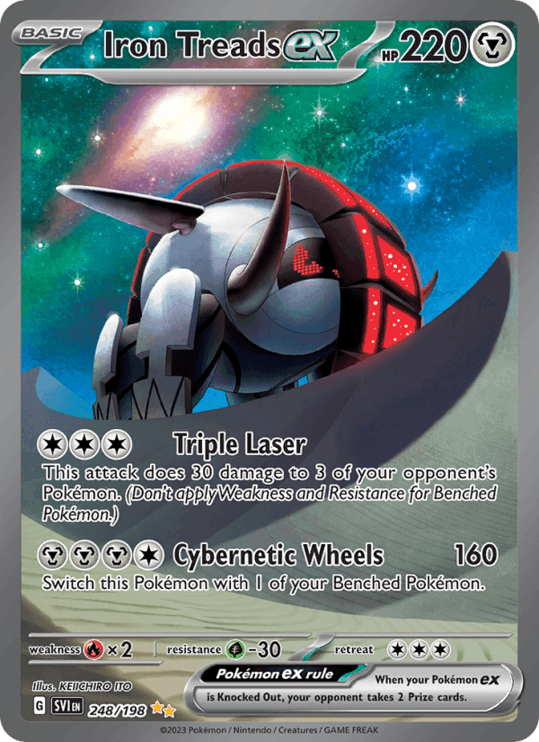 Iron Treads ex, card 248 from Scarlet & Violet
