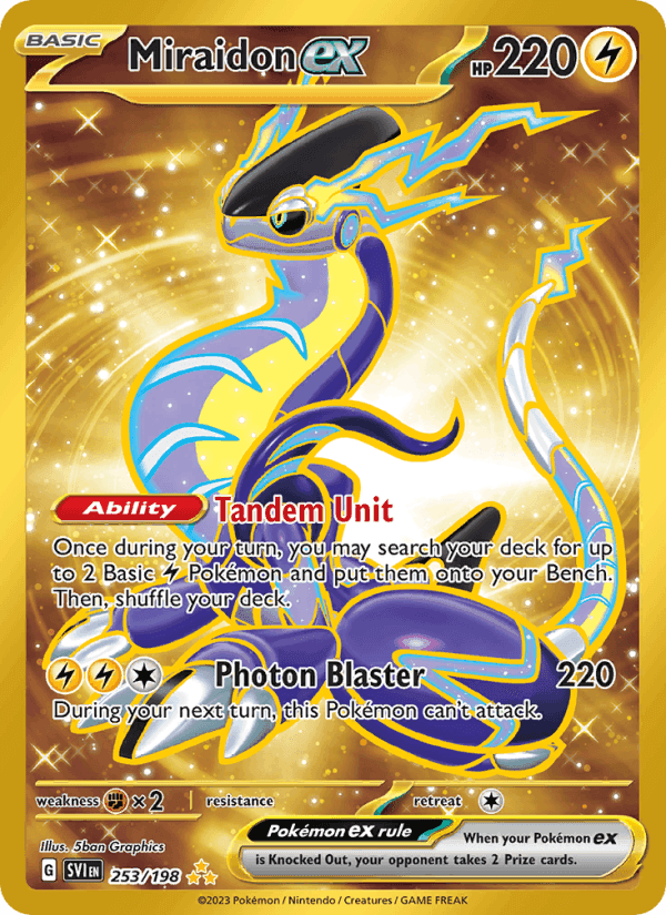Miraidon ex, card 253 from Scarlet & Violet
