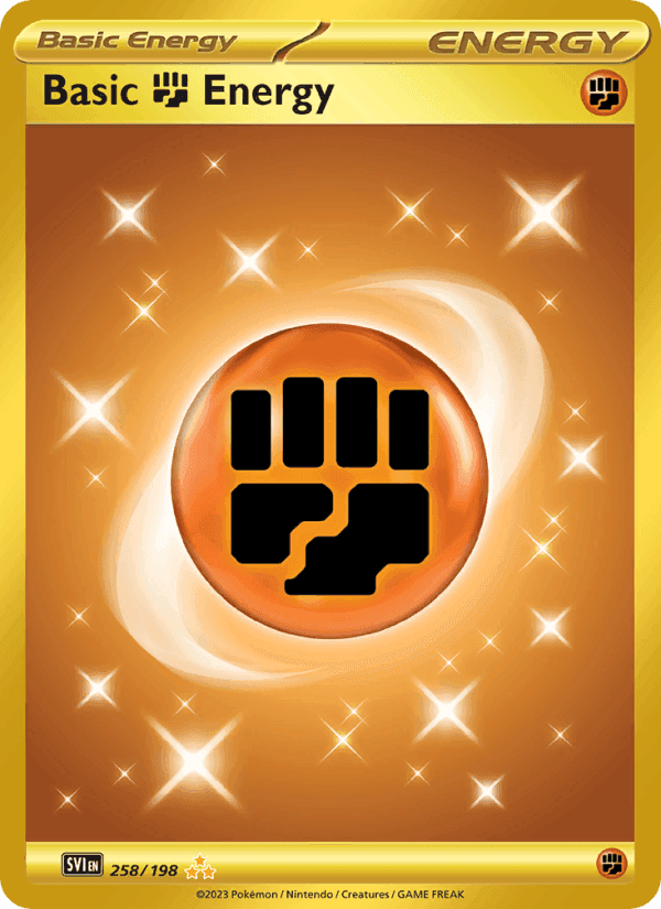 Basic Fighting Energy, card 258 from Scarlet & Violet