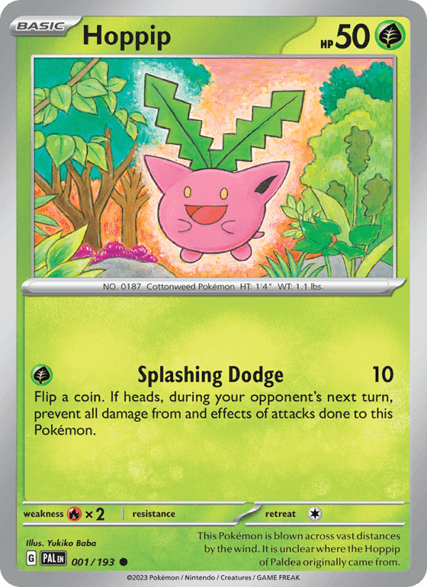 Hoppip, card 001 from Paldea Evolved