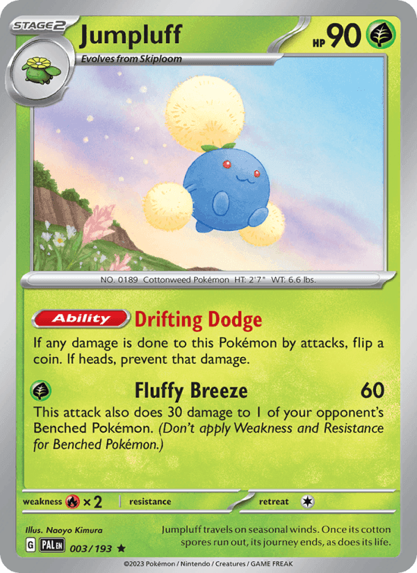 Jumpluff, carta 003 di Paldea Evolved