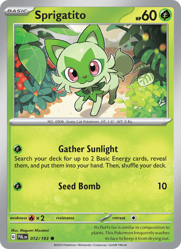Paldea Evolved の 012 番、Sprigatito