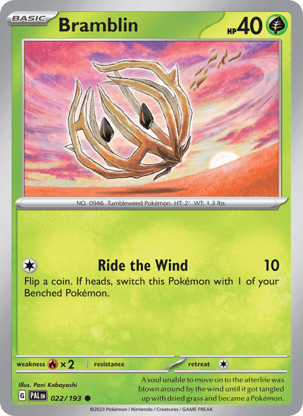Bramblin, card 022 from Paldea Evolved