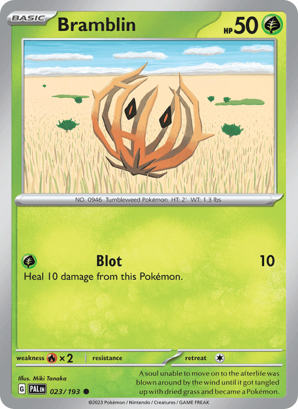 Bramblin, card 023 from Paldea Evolved