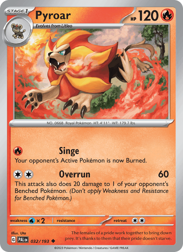 Paldea Evolved の 032 番、Pyroar