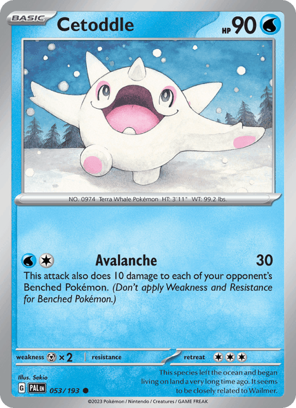 Cetoddle, card 053 from Paldea Evolved