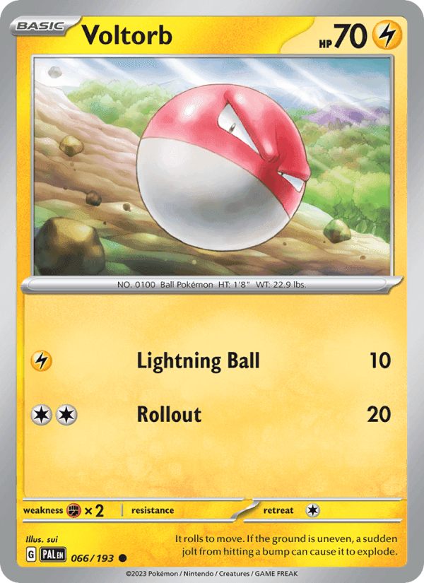 Voltorb, card 066 from Paldea Evolved