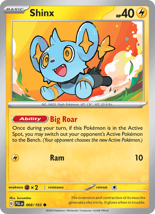 Shinx, card 068 from Paldea Evolved