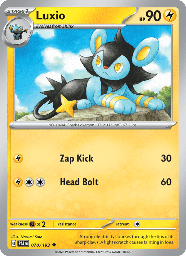Luxio, card 070 from Paldea Evolved