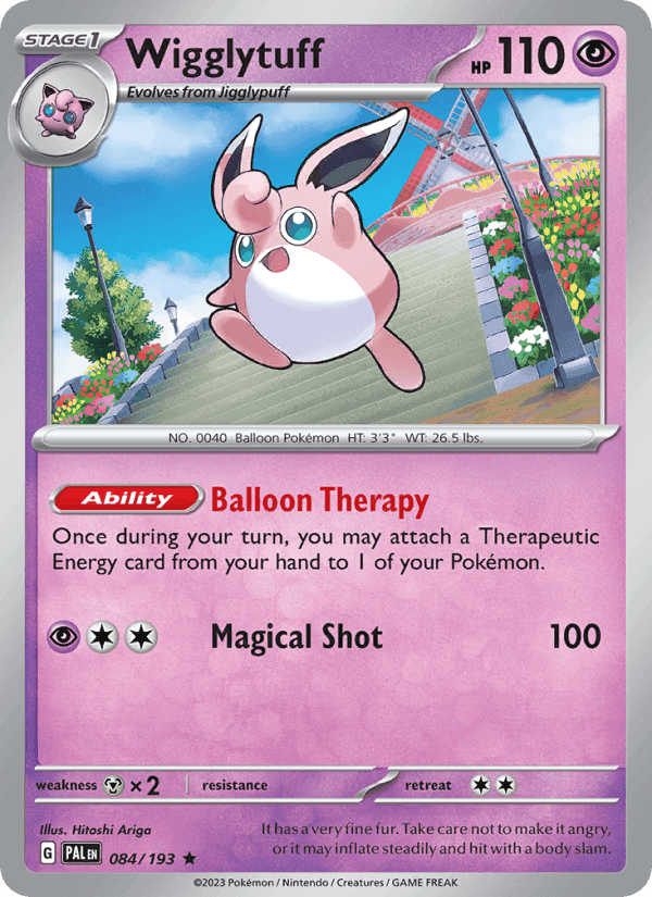 Wigglytuff, card 084 from Paldea Evolved