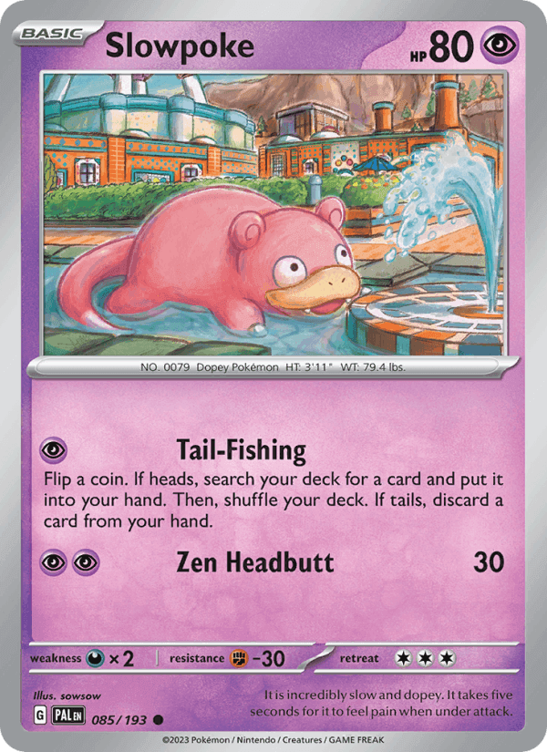 Slowpoke, card 085 from Paldea Evolved