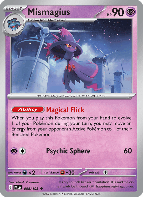 Mismagius, card 088 from Paldea Evolved