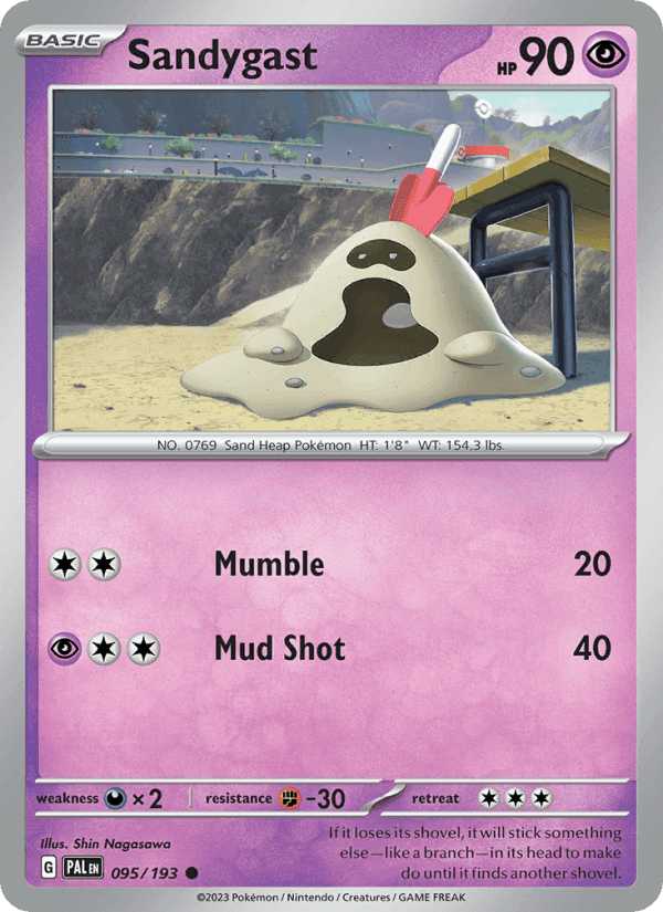 Sandygast, card 095 from Paldea Evolved
