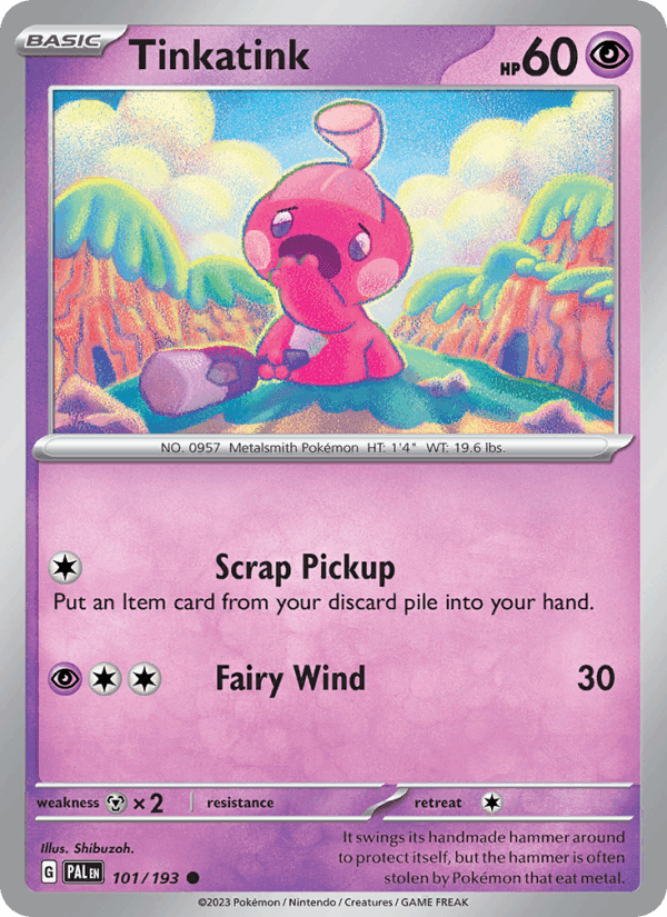 Tinkatink, card 101 from Paldea Evolved