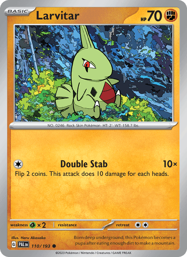 Paldea Evolved の 110 番、Larvitar