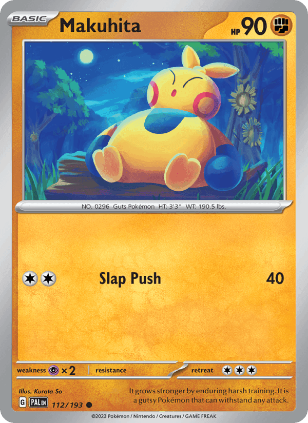 Makuhita, card 112 from Paldea Evolved