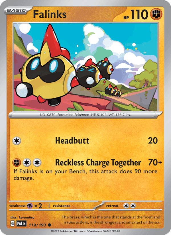 Falinks, card 119 from Paldea Evolved