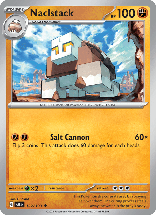 Naclstack, card 122 from Paldea Evolved