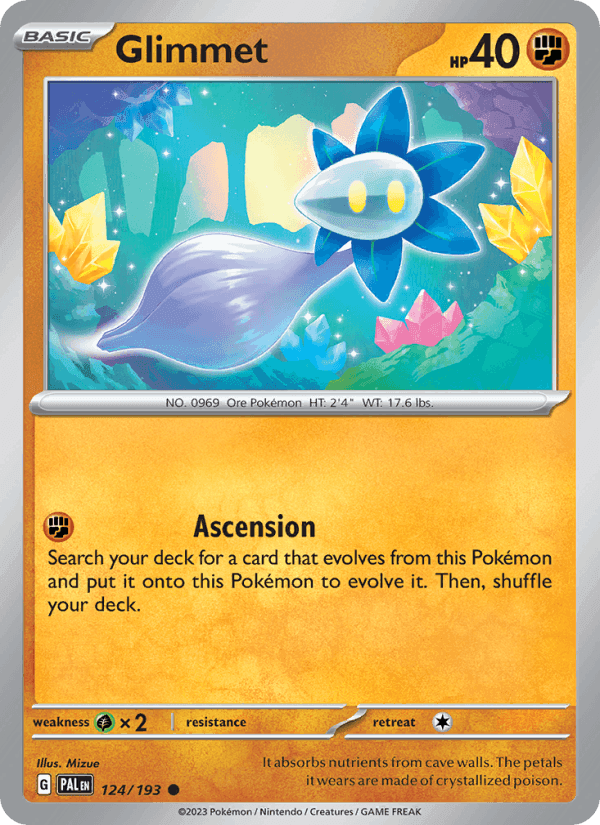 Glimmet, card 124 from Paldea Evolved