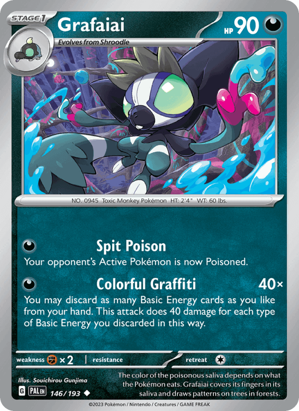 Grafaiai, card 146 from Paldea Evolved