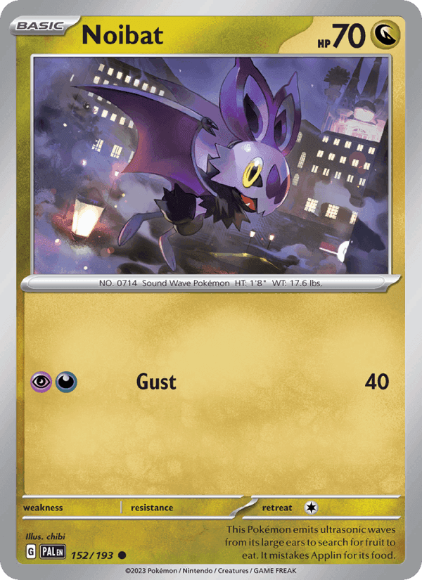 Noibat, card 152 from Paldea Evolved