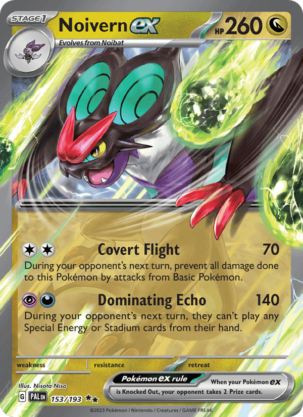 Noivern ex, card 153 from Paldea Evolved