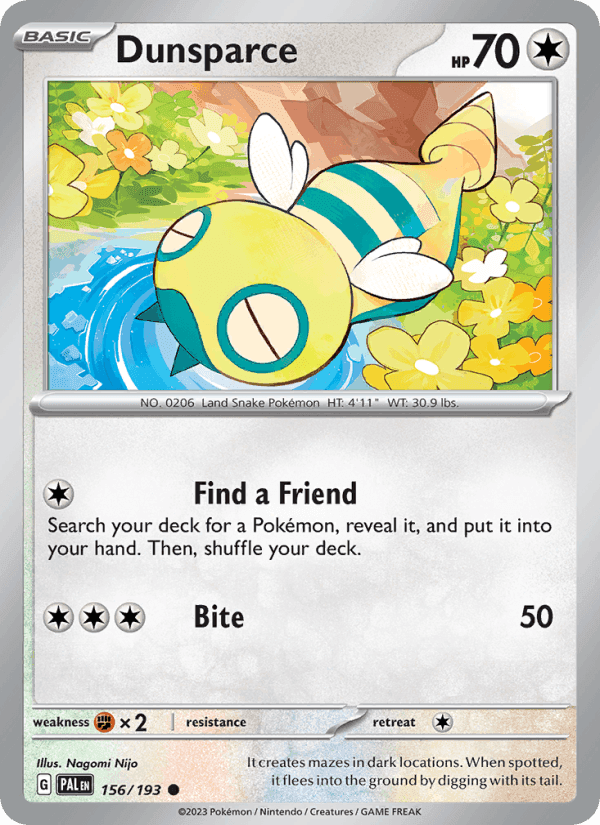 Paldea Evolved の 156 番、Dunsparce