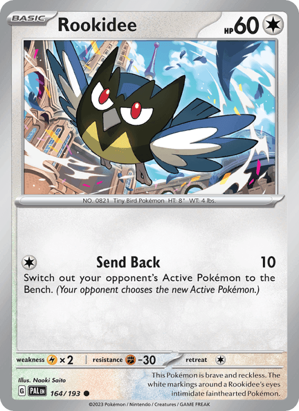 Rookidee, card 164 from Paldea Evolved