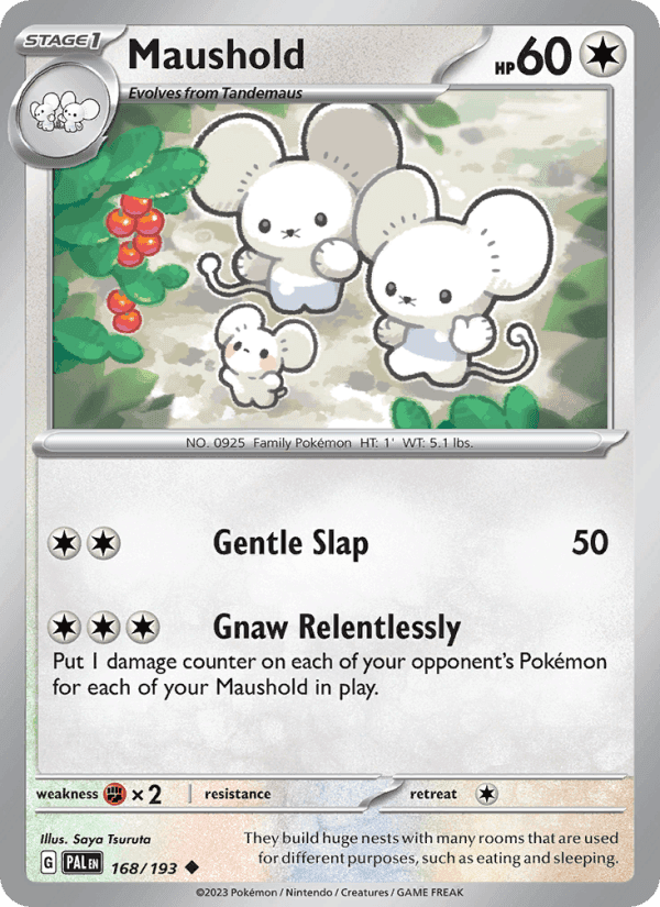 Maushold, card 168 from Paldea Evolved