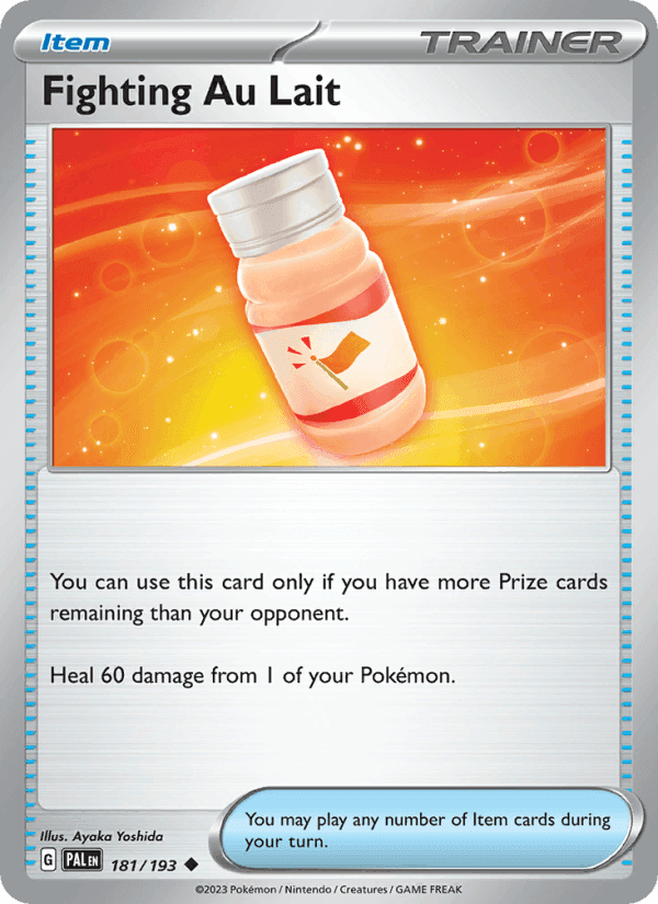Fighting Au Lait, card 181 from Paldea Evolved