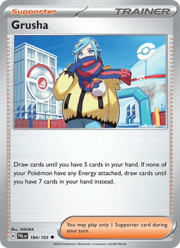 Grusha, card 184 from Paldea Evolved