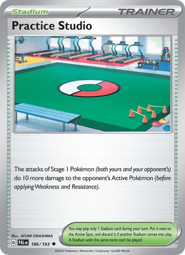 Practice Studio, card 186 from Paldea Evolved